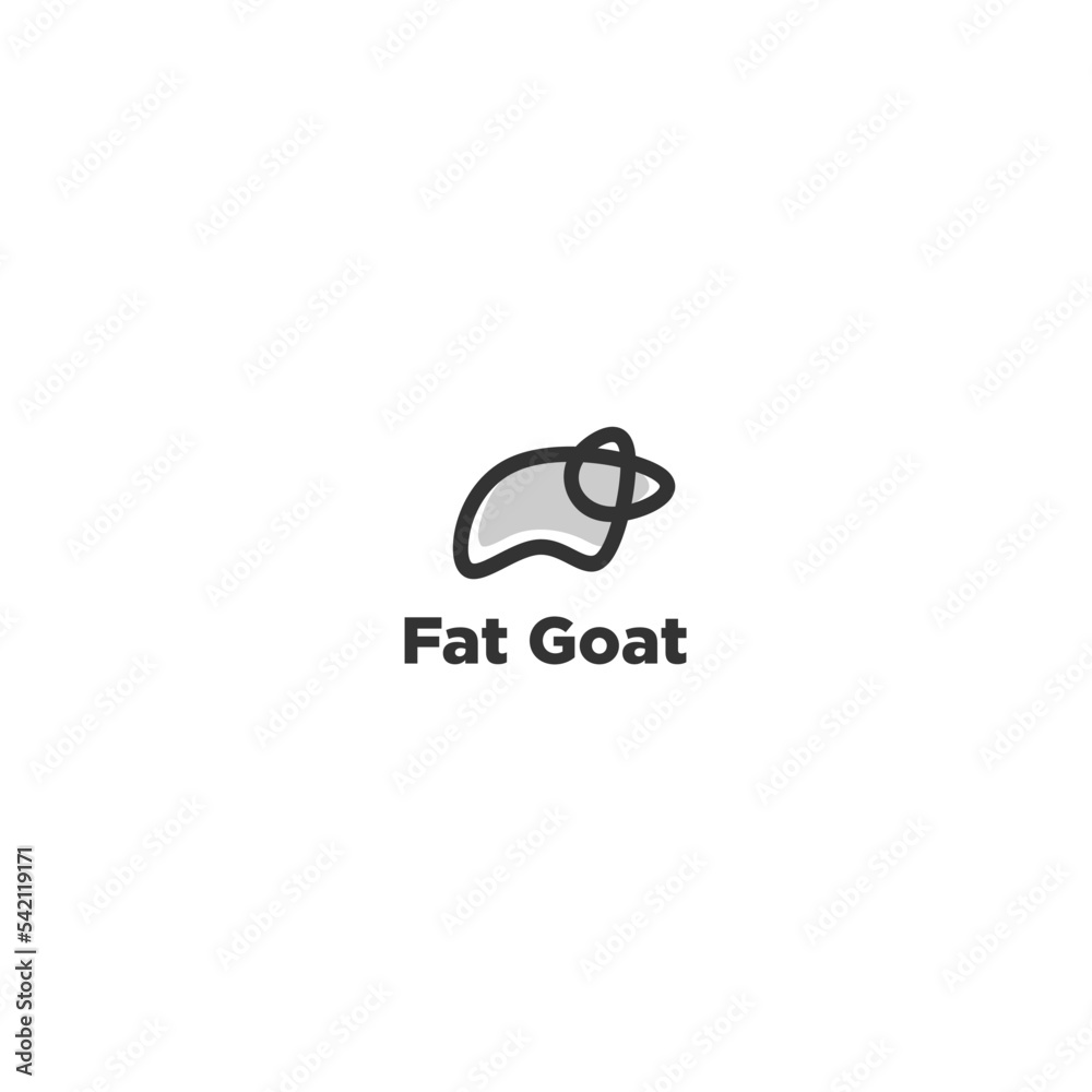 fat goat logo vector designs template