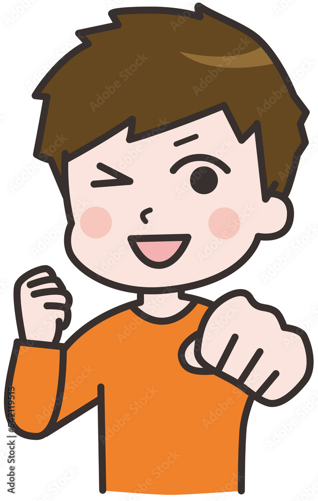 Obraz premium やる気のある男性のイラスト