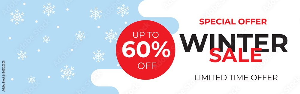 Winter sale banner. Paper cut vector. Vector Illustration.
Winter sale banner. Paper cut vector. Vector Illustration.
