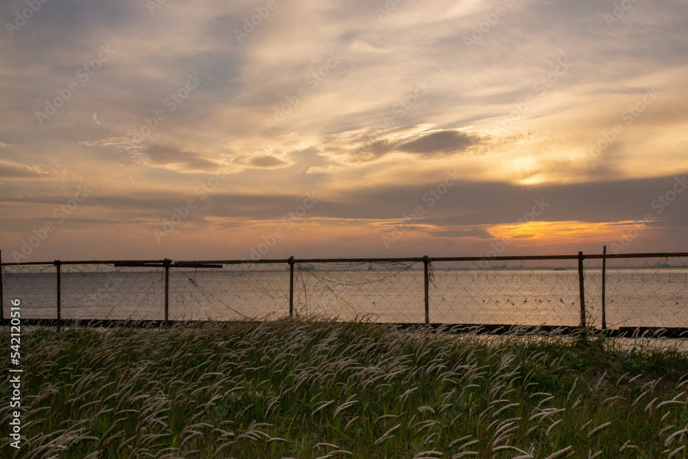 sunset on the beach