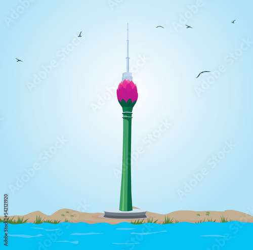 Sri Lanka's iconic Lotus Tower, Nelum Kuluna photo