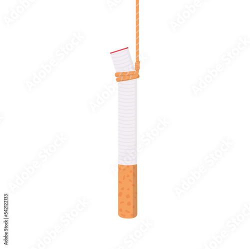 Cigarette cross shadow with rope