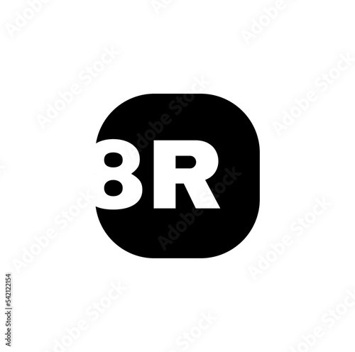 8R typography vector unit icon. 8R company name illustration symbol. photo