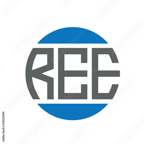 REE letter logo design on white background. REE creative initials circle logo concept. REE letter design.