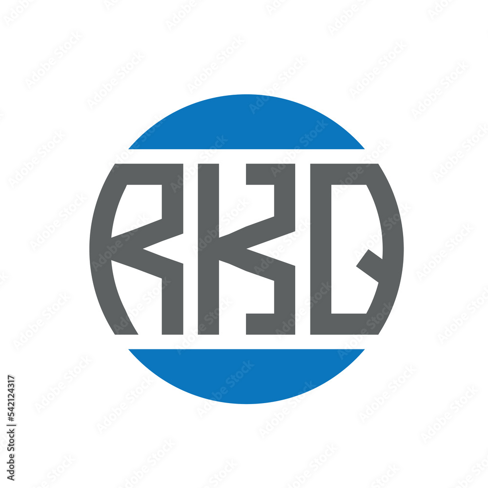 RKQ letter logo design on white background. RKQ creative initials circle logo concept. RKQ letter design. RKQ letter logo design on white background. RKQ creative initials circle logo concept. RKQ letter design.