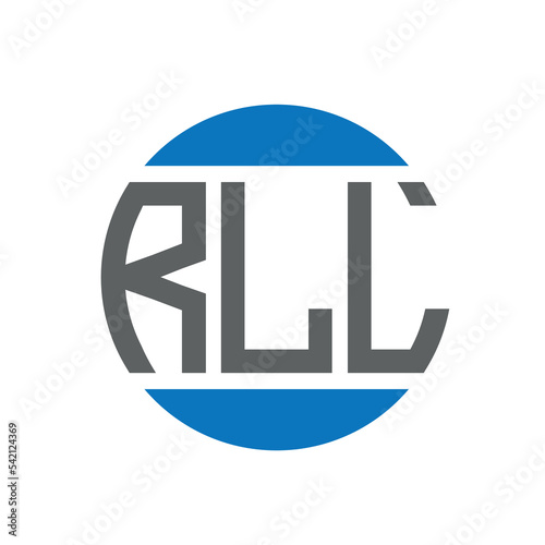 RLL letter logo design on white background. RLL creative initials circle logo concept. RLL letter design.