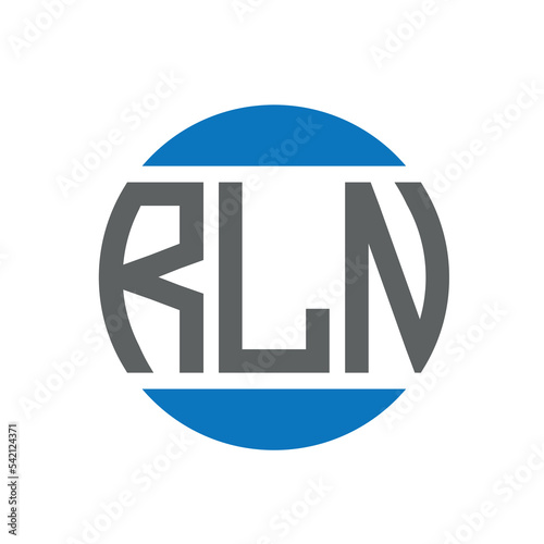 RLN letter logo design on white background. RLN creative initials circle logo concept. RLN letter design.