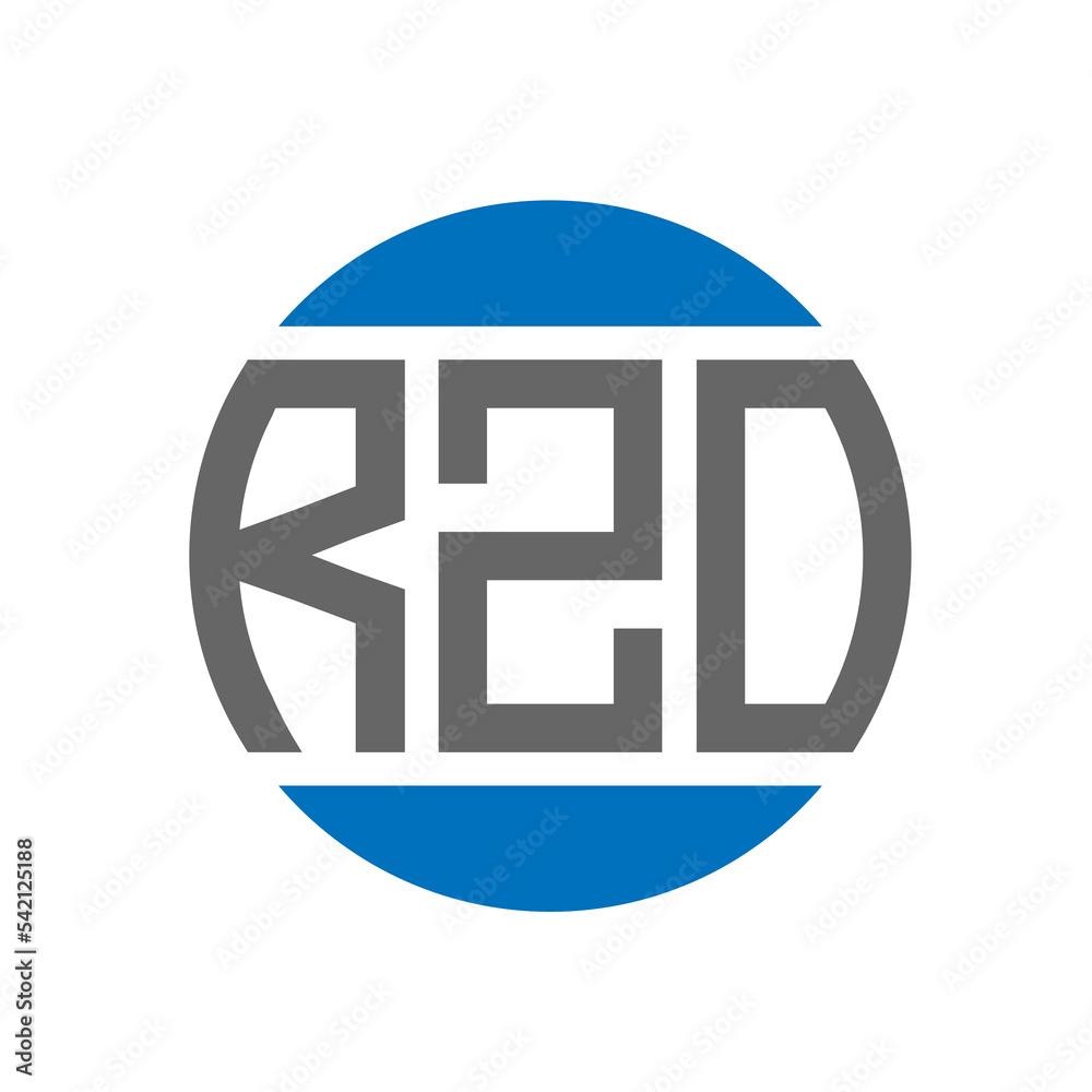 RZO letter logo design on white background. RZO creative initials circle logo concept. RZO letter design. RZO letter logo design on white background. RZO creative initials circle logo concept. RZO letter design.