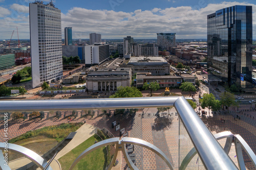 Elevated view of Centenary Square, Birmingham, UK. photo