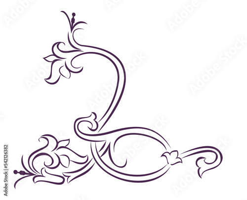 The decoration with vintage floral pattern.