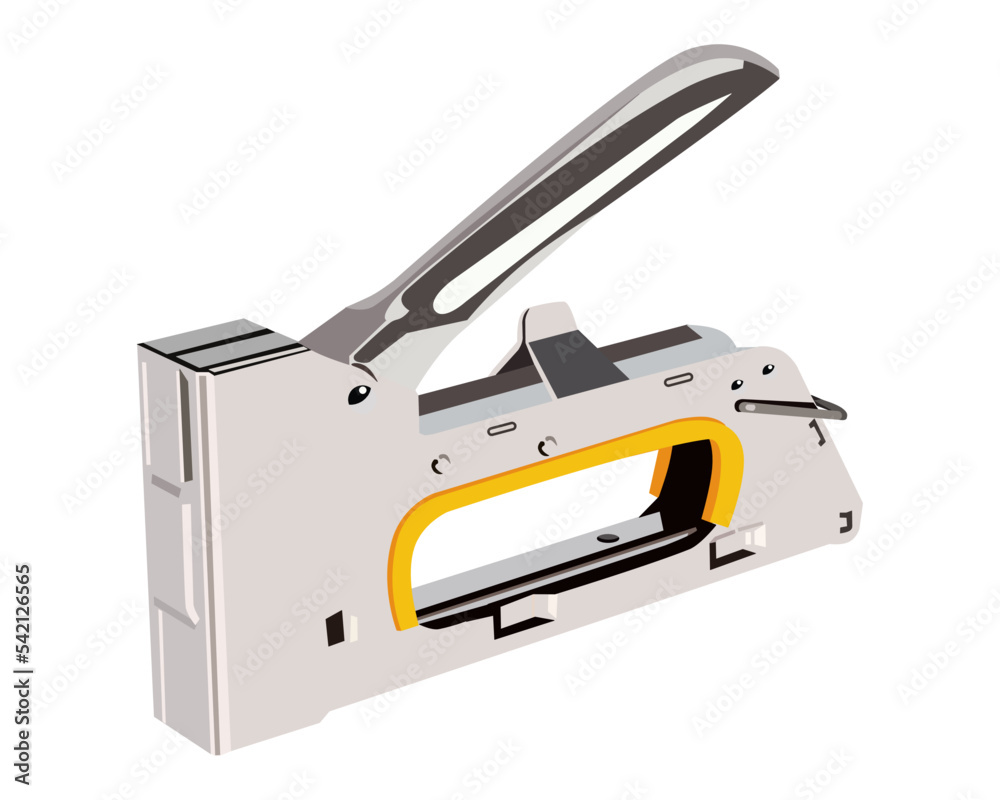 Vector Illustration Staple Gun isolated on white background. Carpentry hand tools. Vector Illustration Staple Gun isolated on white background. Carpentry hand tools.
