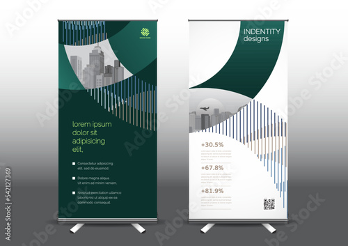 RollUp template vector illustration, Designed for style applied to the expo. Publicity banners, business model vertical.	