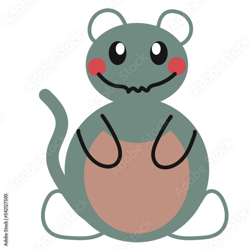 mouse childish hand drawn vector element