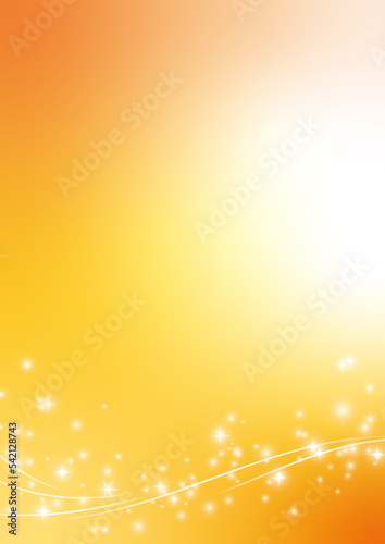 キラキラした光がキレイな背景素材3【黄色とオレンジのグラデーション】
