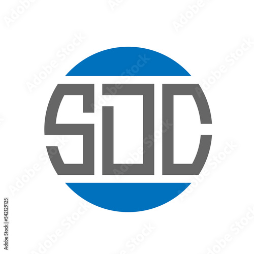 SDC letter logo design on white background. SDC creative initials circle logo concept. SDC letter design. photo