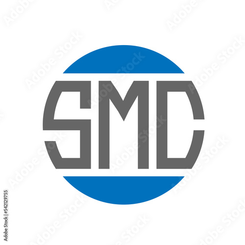 SMC letter logo design on white background. SMC creative initials circle logo concept. SMC letter design.