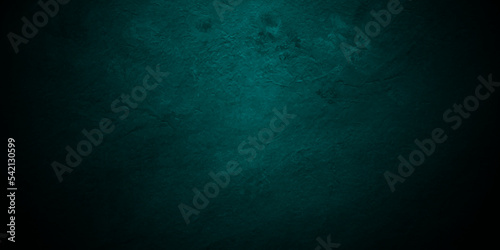 Dark blue and black grunge textured concrete backdrop background. Panorama dark blue and black slate background or texture. Vector blue concrete texture. Stone wall background.
