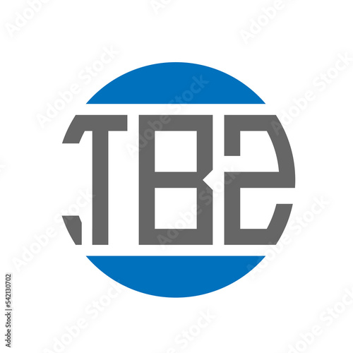 TBZ letter logo design on white background. TBZ creative initials circle logo concept. TBZ letter design. photo