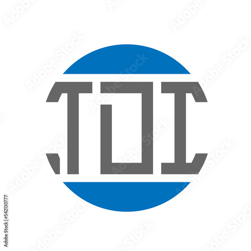 TDI letter logo design on white background. TDI creative initials circle logo concept. TDI letter design. photo