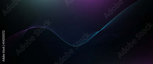 Fotografiet Abstract blue and violet color lines background