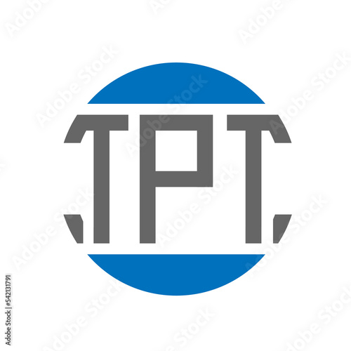 TPT letter logo design on white background. TPT creative initials circle logo concept. TPT letter design.
