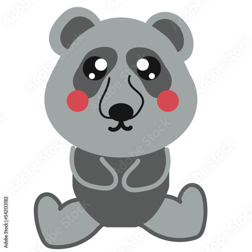 Fototapeta Naklejka Na Ścianę i Meble -  cute panda childish hand drawn vector element