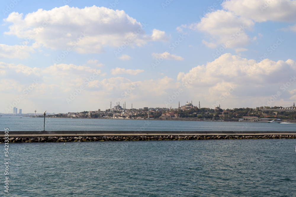 Istanbul, view from the Bosphorus Strait. High quality photo
