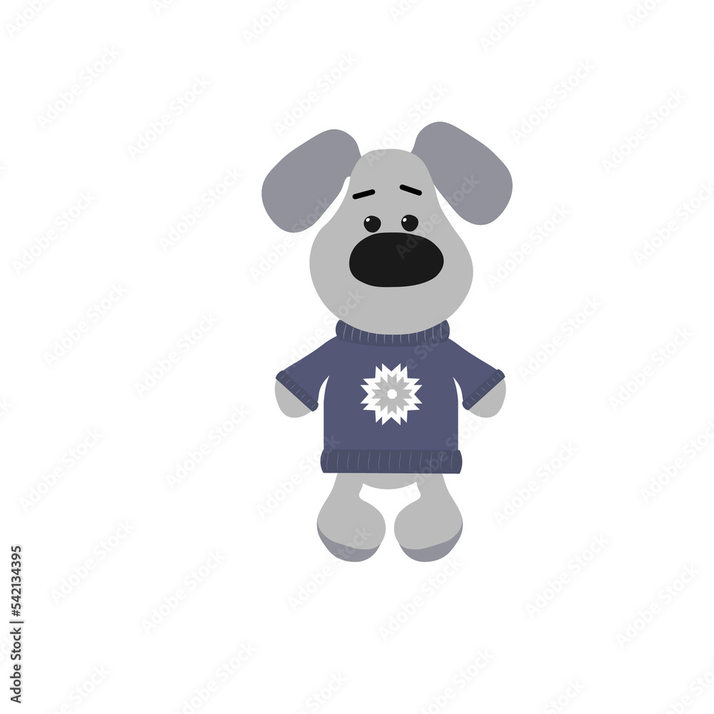 Cute cartoon dog. Goods for children, prints and clothes, stickers, cards and invitations, gender parties. Cute cartoon dog. Goods for children, prints and clothes, stickers, cards and invitations, gender parties.