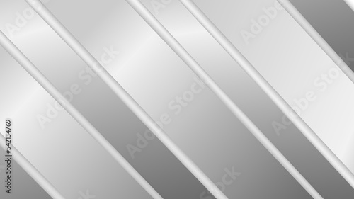 Abstract banner template gradient silver stripes on background.