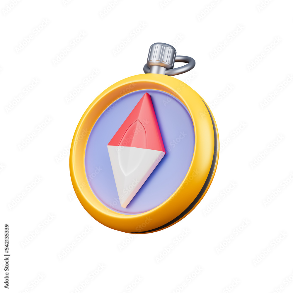 Obraz premium 3d compass icon isolated
