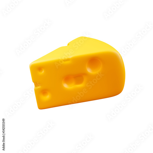 3d cheese icon isolated