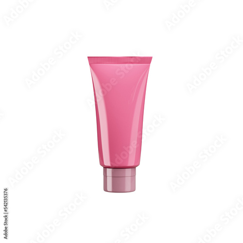 Glossy Cosmetic tube icon 3d render illustration