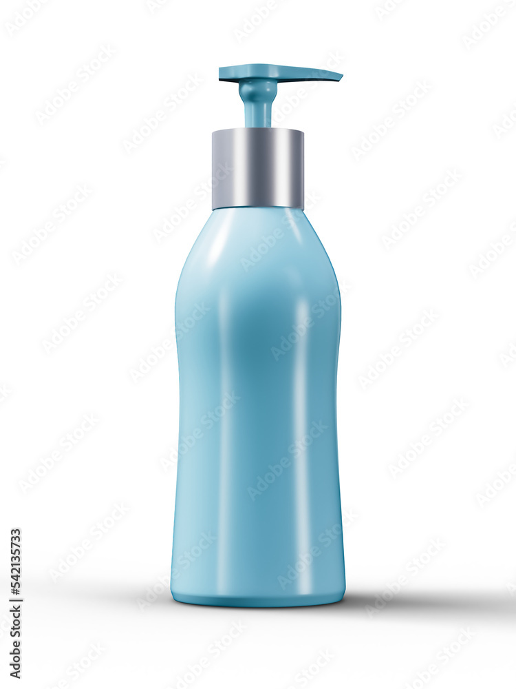 Cosmetic pump bottle icon 3d cutout