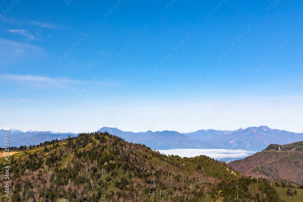 Fototapeta premium 秋の高原の風景