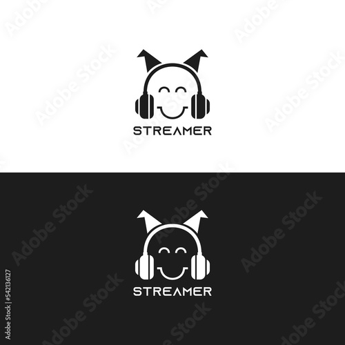 gamer streamer logo simple design