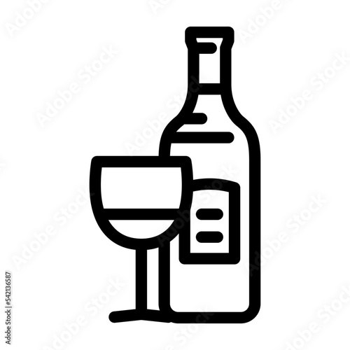 zinfandel red wine line icon vector. zinfandel red wine sign. isolated contour symbol black illustration