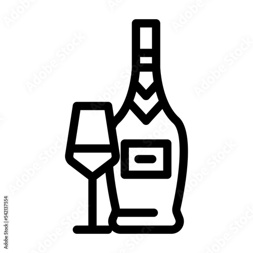 pinot grigio white wine line icon vector. pinot grigio white wine sign. isolated contour symbol black illustration
