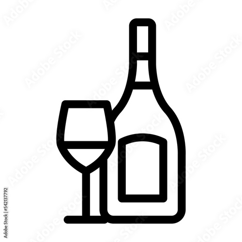 chardonnay white wine line icon vector. chardonnay white wine sign. isolated contour symbol black illustration