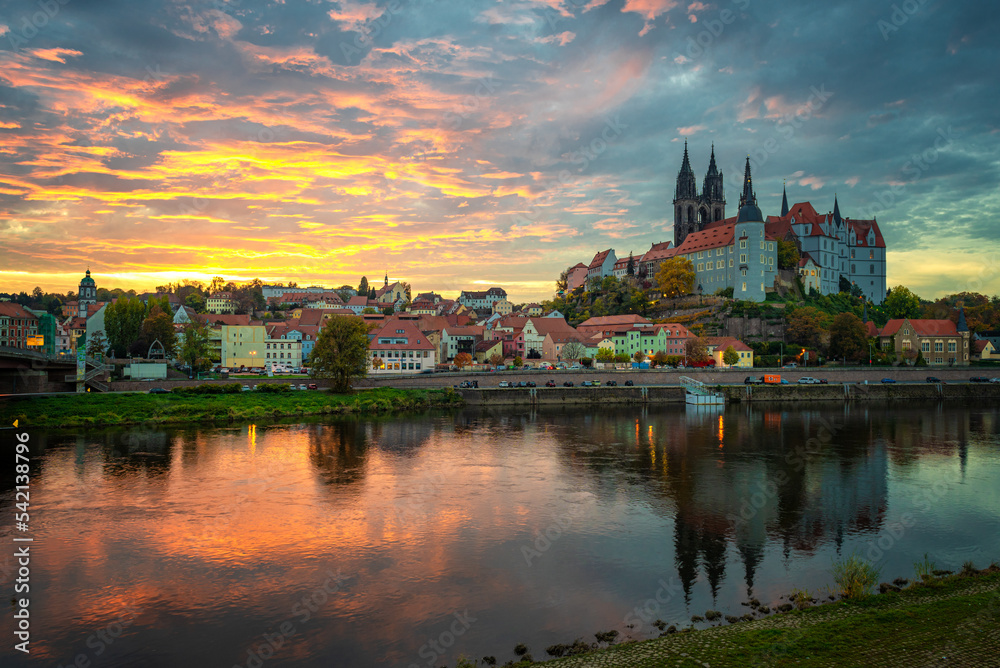 Meißen mit Abendrot