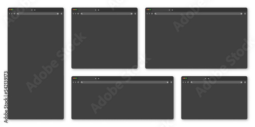 Photography Blank web browser window with tab, toolbar and search field