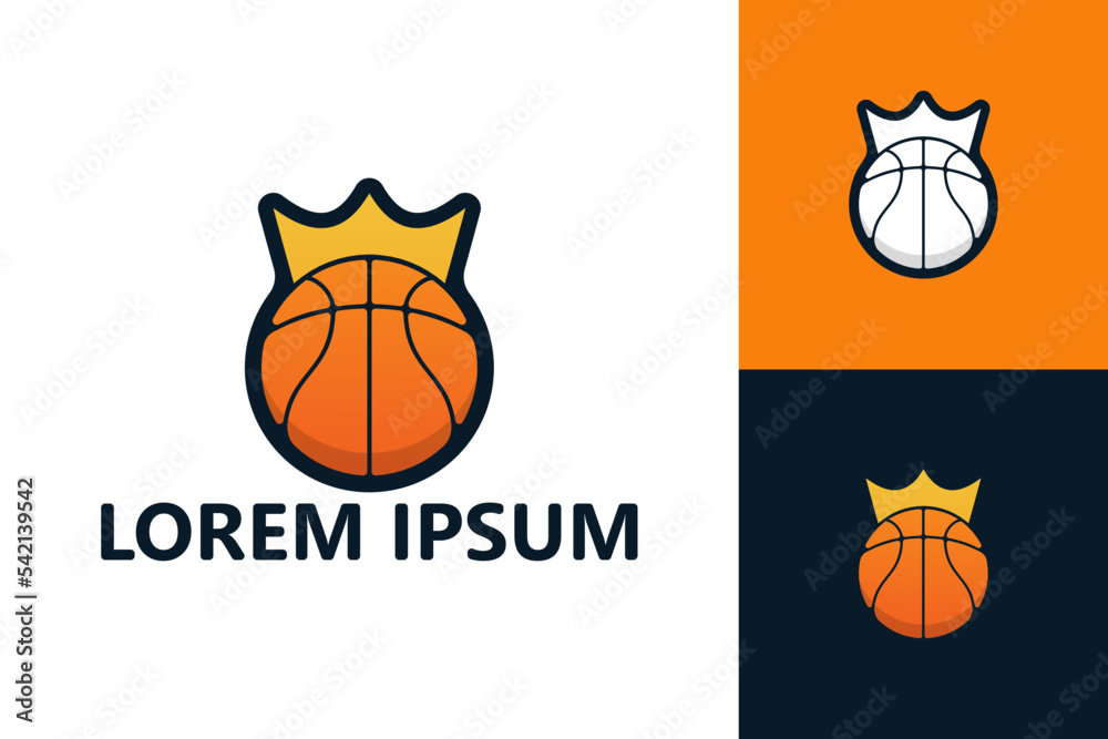 King basketball logo template design vector