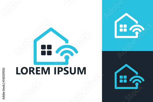 House signal logo template design vector