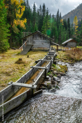 Wegelate Säge (Venezian sawmill) in Innervillgraten, Ostrirol, Austria 24.10.2022 photo