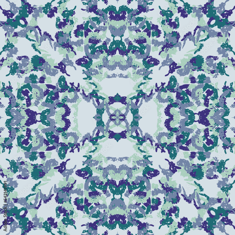 Seamless fractal pattern in vector format for printed fabrics or any ...