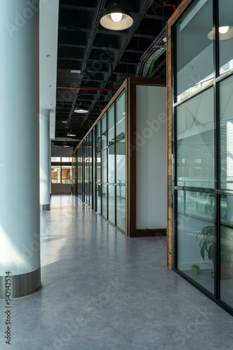 Modern co-working office interior, Alicante, Spain