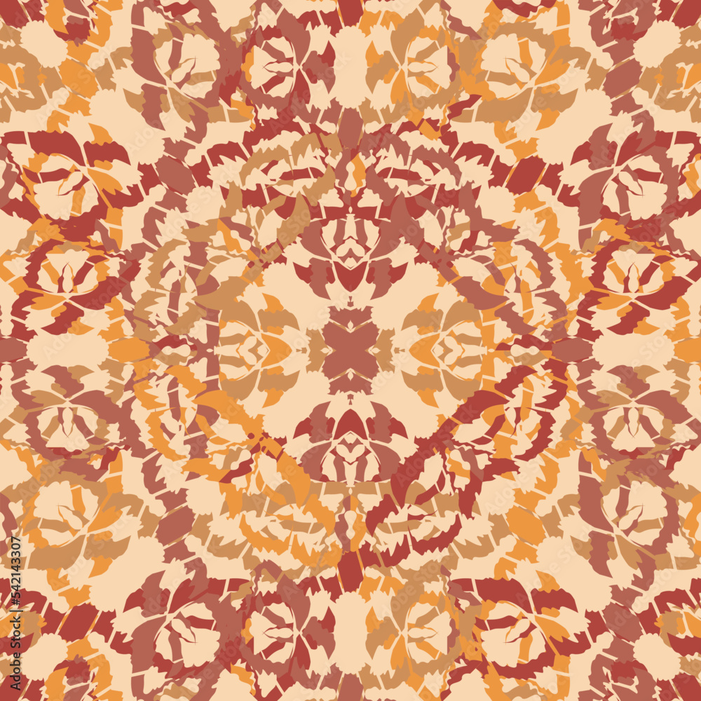 Seamless fractal pattern in vector format for printed fabrics or any ...