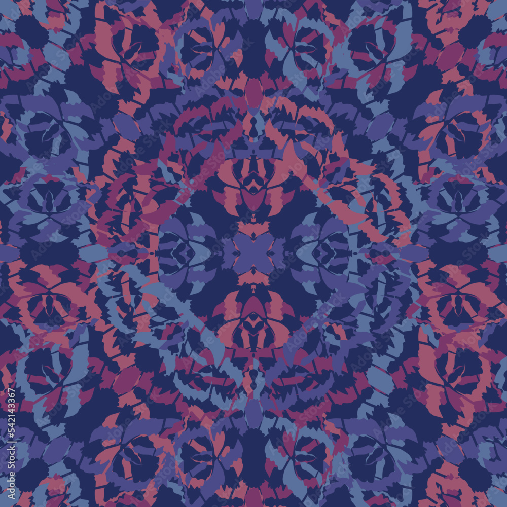 Seamless fractal pattern in vector format for printed fabrics or any ...