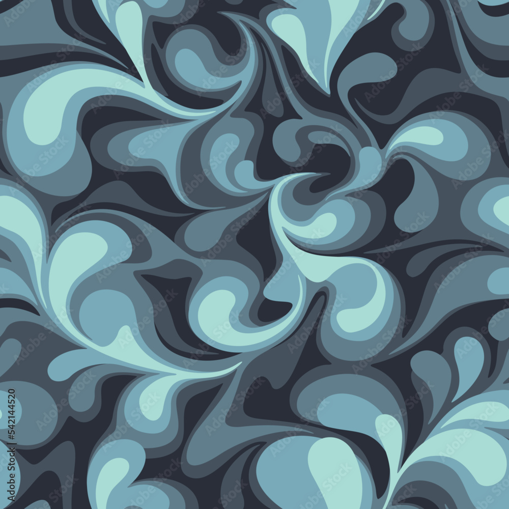 Seamless patetrn with abstract curly drop texture. Floral endless marble camo ornament. Vector background. Seamless patetrn with abstract curly drop texture. Floral endless marble camo ornament. Vector background.