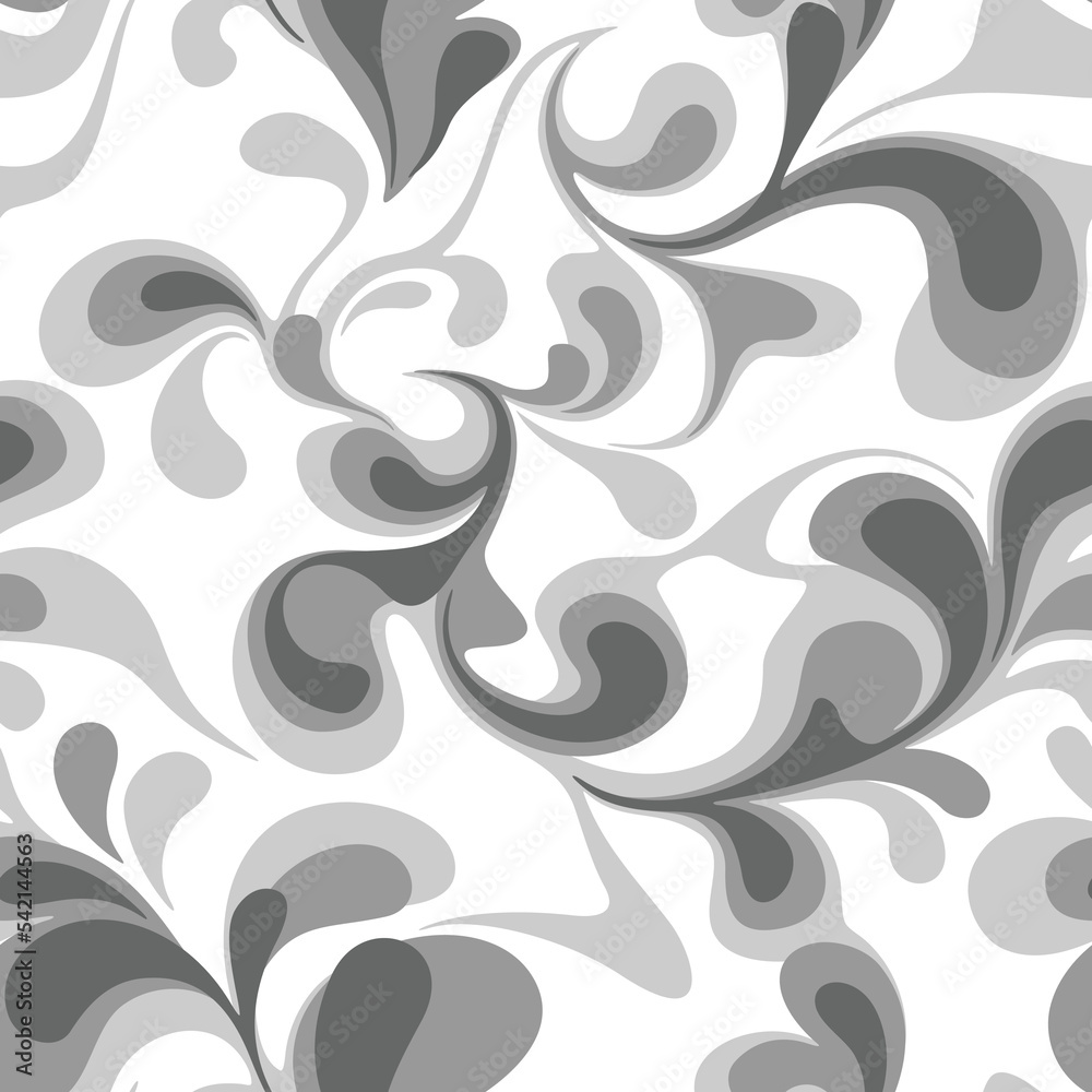 Seamless patetrn with abstract curly drop texture. Floral endless marble camo ornament. Vector background. Seamless patetrn with abstract curly drop texture. Floral endless marble camo ornament. Vector background.