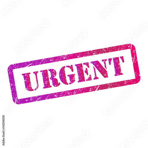 Urgent stamp symbol, label sticker sign button, text banner vector illustration